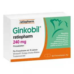 GINKOBIL-ratiopharm 240 mg filmsko obložene tablete, 60 kos