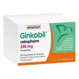 GINKOBIL-ratiopharm 240 mg filmsko obložene tablete, 120 kos