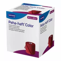 PEHA-HAFT Barvni pritrdilni trak brez lateksa 10 cm x 20 m rdeč, 1 kos