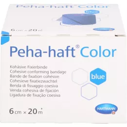 PEHA-HAFT Color Fixierb.brez lateksa 6 cmx20 m modra, 1 kos