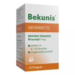 BEKUNIS Bisakodil dražeji 5 mg gastrorezistentne tablete, 10 kos