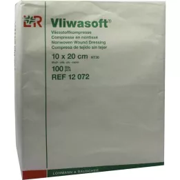 VLIWASOFT Komprese iz flizelina 10x20 cm nesterilne 6l., 100 kos