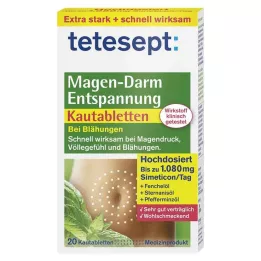 TETESEPT Žvečljive tablete za sprostitev prebavil, 20 kos
