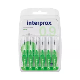 INTERPROX mikro zelena medzobna ščetka pretisni omot, 6 kos