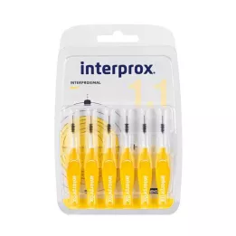 INTERPROX mini rumen pretisni omot medzobne ščetke, 6 kos