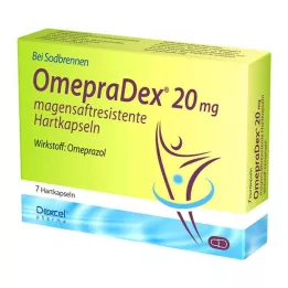 OMEPRADEX 20 mg gastrorezistentne trde kapsule, 7 kos