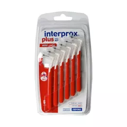 INTERPROX plus mini stožčasta rdeča medzobna ščetka, 6 kos