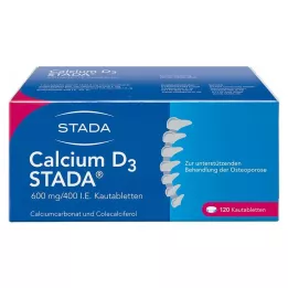 CALCIUM D3 STADA 600 mg/400 I.E. žvečljive tablete, 120 kos