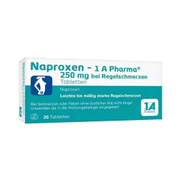 NAPROXEN-1A Pharma 250 mg tablete proti menstruaciji, 20 kom