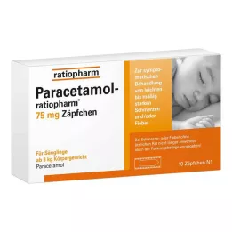 PARACETAMOL-ratiopharm 75 mg svečke, 10 kosov