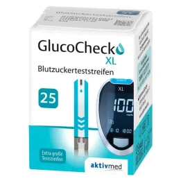 GlucoCheck XL lističi za merjenje krvnega sladkorja, 25 kos