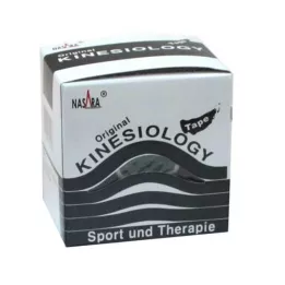 NASARA Kineziološki trak 5 cmx5 m črn, 1 kos