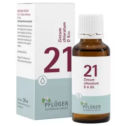 BIOCHEMIE Pflüger 21 Zincum chloratum D 6 kapljic, 30 ml