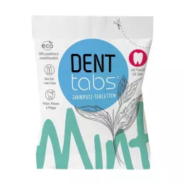 DENTTABS Zobna pasta tablete stevia-mint s fluoridom, 125 kos