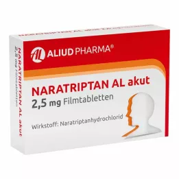 NARATRIPTAN AL akut 2,5 mg filmsko obložene tablete, 2 kom