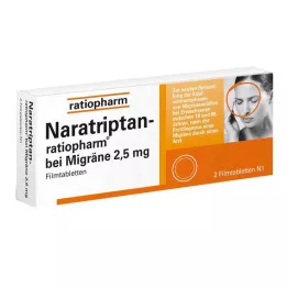 NARATRIPTAN-ratiopharm za migreno filmsko obložene tablete, 2 kom