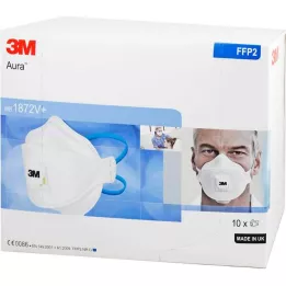 ATEMSCHUTZMASKE 3M 1872V+ z ventilom Aura FFP2, 10 kos