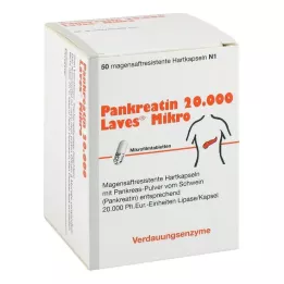 PANKREATIN 20.000 gastrorezistentnih trdih kapsul Laves Micro, 50 kosov