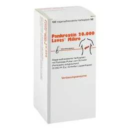 PANKREATIN 20.000 gastrorezistentnih trdih kapsul Laves Micro, 100 kosov
