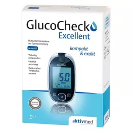 GLUCOCHECK Odličen set merilnika glukoze v krvi mmol/l, 1 kos