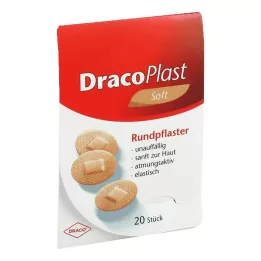 DRACOPLAST Mehki obliž 2,2 cm okrogel koži prijazen, 20 kos
