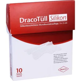 Dracotull Sil.5x5 cm proti silikonu odporna zaščita ran.Naklada, 10 kom