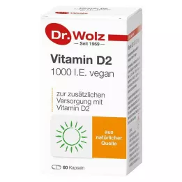 VITAMIN D2 1000 I.E veganske kapsule, 60 kos