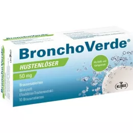 BRONCHOVERDE Izkašljevanje kašlja 50 mg šumeče tablete, 10 kos