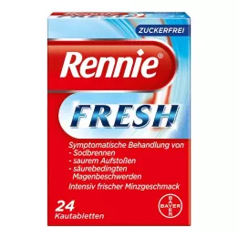 RENNIE FRESH Žvečljive tablete, 24 kos