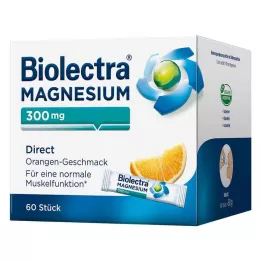 BIOLECTRA Magnezij 300 mg Direct Orange Sticks, 60 kos