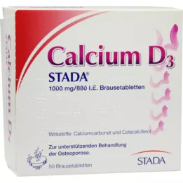CALCIUM D3 STADA 1000 mg/880 i.e. šumeče tablete, 50 kos