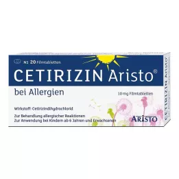 CETIRIZIN Aristo za alergije 10 mg filmsko obložene tablete, 20 kos