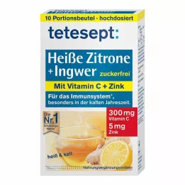 TETESEPT pekoča limona z ingverjem brez sladkorja v prahu, 10X3 g