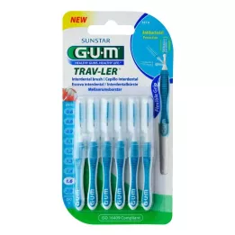 GUM TRAV-LER 1,6 mm jelka modra Interdental+6 pokrovčkov, 6 kos