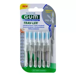 GUM TRAV-LER 2,0 mm candle grey interdental + 6 pokrovčkov, 6 kom