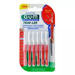GUM TRAV-LER 0.8mm candle red interdental + 6 pokrovčkov, 6 kom