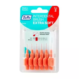 TEPE Medzobna ščetka x-soft 0,5mm ISO 2 rdeči, 6 kos