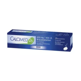 CALCIMED D3 600 mg/400 I.E. šumeče tablete, 20 kom