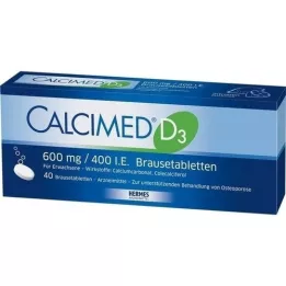 CALCIMED D3 600 mg/400 i.e. šumeče tablete, 40 kos