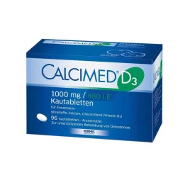CALCIMED D3 1000 mg/880 I.E. žvečljive tablete, 96 kos