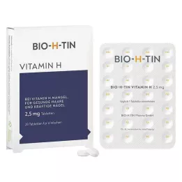 BIO-H-TIN Vitamin H 2,5 mg za 4 tedne tablete, 28 kos