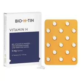 BIO-H-TIN Vitamin H 5 mg za 1 mesec tablete, 15 kos