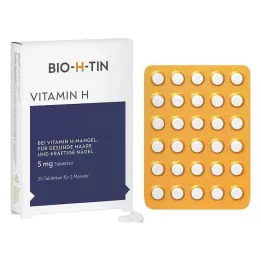 BIO-H-TIN Vitamin H 5 mg za 2 meseca tablete, 30 kos