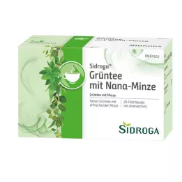 SIDROGA Wellness zeleni čaj z. Nana Mint Filter., 20 X 1,5 g