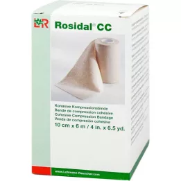 ROSIDAL CC kohezivni kompresijski povoj 10 cm x 6 m, 1 kos