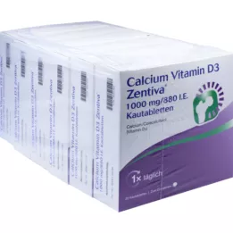 CALCIUM VITAMIN D3 Zentiva 1000 mg/880 ie Kautab, 120 kosov