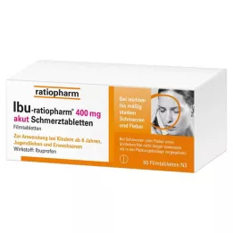 IBU-RATIOPHARM 400 mg tablete za akutno bolečino, filmsko obložene tablete, 50 kos