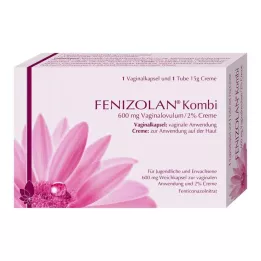FENIZOLAN Combi 600 mg vaginalni ovul + 2 % krema, 1 št