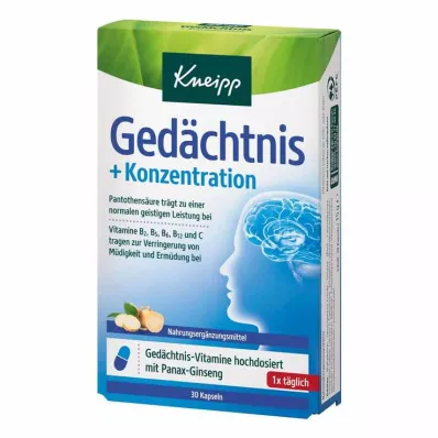 KNEIPP Kapsule spomin+koncentracija, 30 kos KNEIPP Kapsule spomin+koncentracija, 30 kos