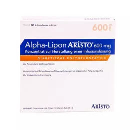 ALPHA LIPON Aristo 600 mg koncentrat za raztopino za infundiranje, 5x24 ml